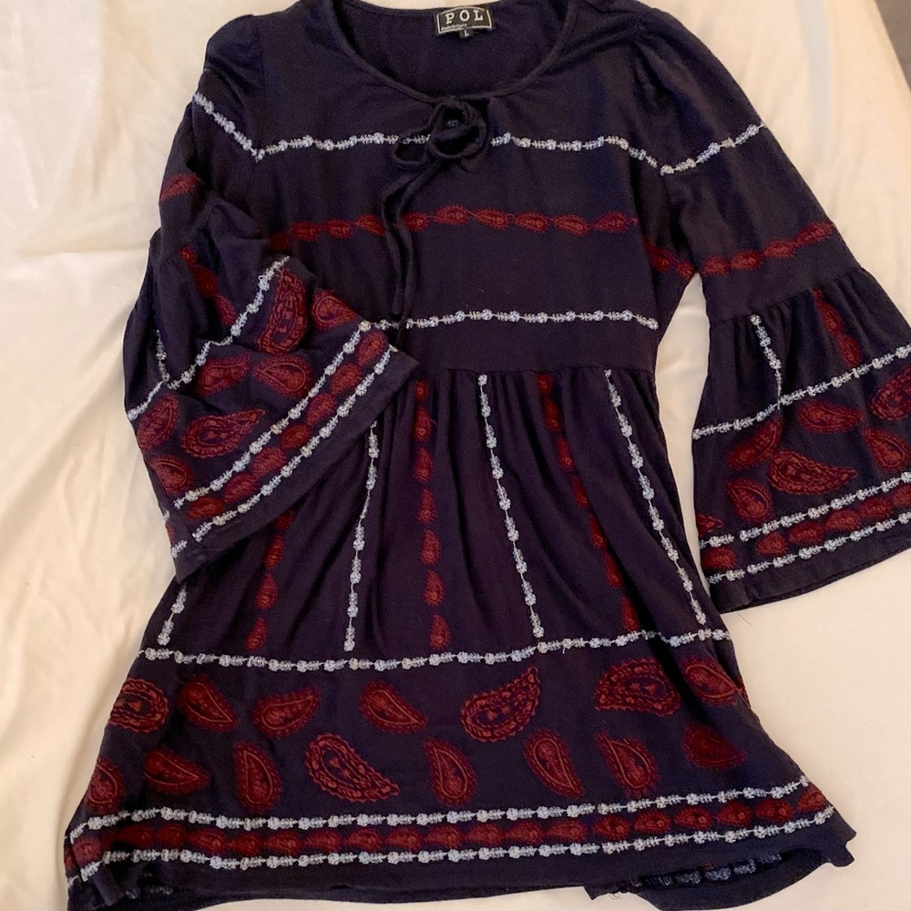 POL RED WHIT AND NAVY BLUE Top